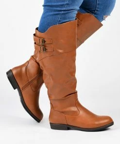 Journee Collection | Brown Extra-Wide Calf Tori Knee-High Boot - Women -High heel Store zu109755349 alt 2 tm1670273073