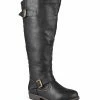 Journee Collection | Black Studded Extra-Wide Calf Spokane Knee-High Boot - Women -High heel Store zu109755434 main tm1670273073