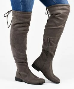 Journee Collection | Black Wide-Calf Mount Over-The-Knee Boot - Women -High heel Store zu109759207 alt 3 tm1666797362