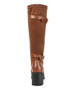 Journee Collection | Brown Extra-Wide Calf Strap-Accent Gaibree Boot - Women -High heel Store zu109764772 alt 3 tm1666725415