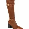 Journee Collection | Brown Extra-Wide Calf Strap-Accent Gaibree Boot - Women -High heel Store zu109764772 main tm1666725415