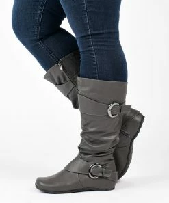 Journee Collection | Black Extra Wide-Calf Paris Boot - Women -High heel Store zu109764874 alt 2 tm1666797362