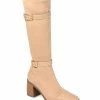 Journee Collection | Beige Wide-Width Extra Wide-Calf Gaibree Boot - Women -High heel Store zu109768409 main tm1670273269