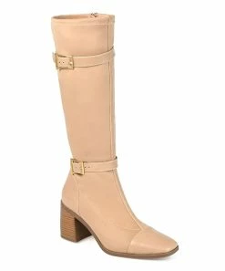 Journee Collection | Beige Wide-Width Extra Wide-Calf Gaibree Boot - Women