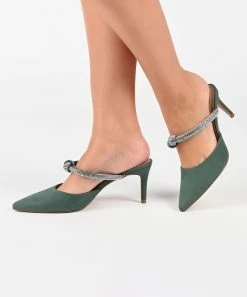 Journee Collection | Tan Rhinestone-Strap Pointed-Toe Lunna Pump - Women -High heel Store zu111132230 alt 4 tm1673469256