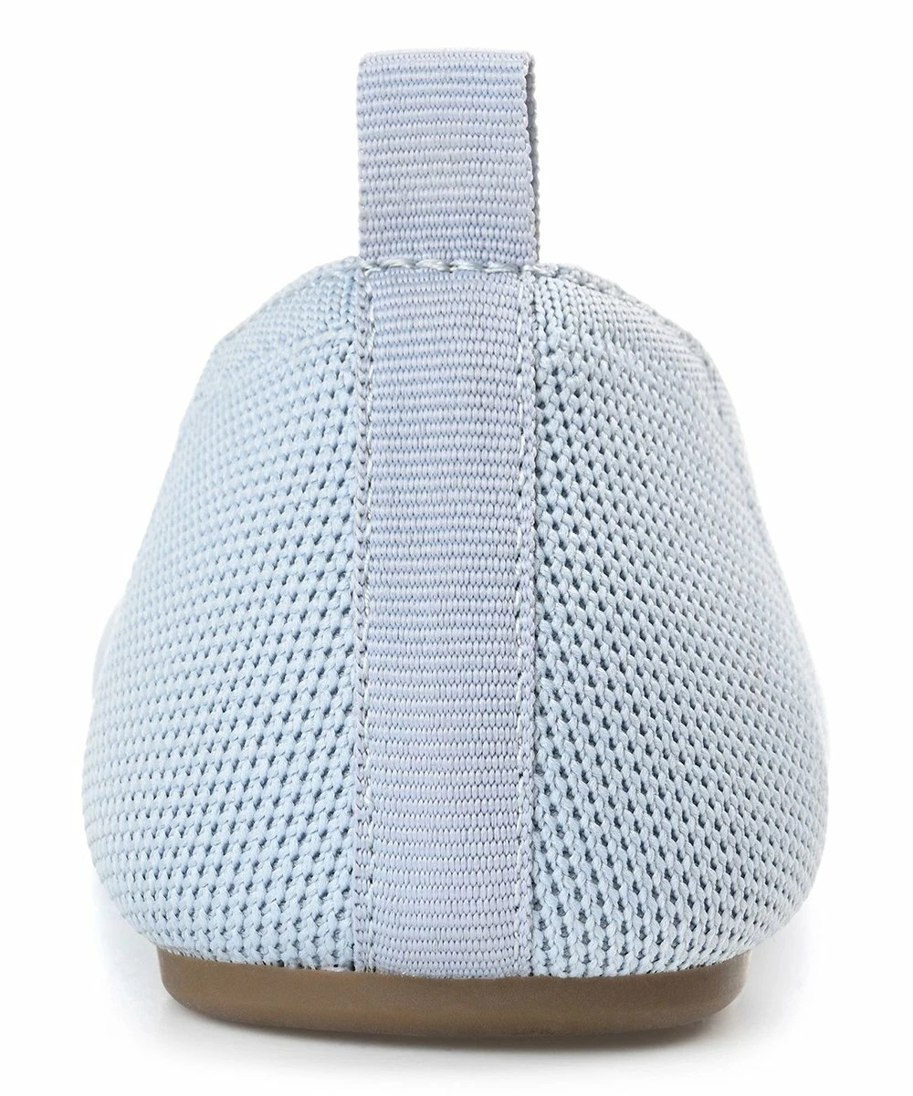 Journee Collection | Blue Jersie Knit Flat - Women 4 Journee Collection | Blue Jersie Knit Flat - Women - Image 2