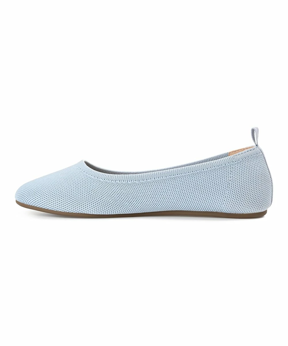 Journee Collection | Blue Jersie Knit Flat - Women 5 Journee Collection | Blue Jersie Knit Flat - Women - Image 3