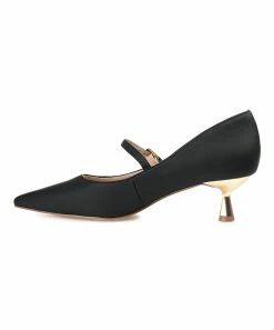 Journee Collection | Black Manza Kitten Heel Pump - Women -High heel Store zu111132238 alt 3 tm1669847892