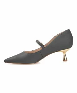 Journee Collection | Charcoal Manza Kitten Heel Pump - Women -High heel Store zu111132249 alt 4 tm1669847892
