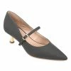 Journee Collection | Charcoal Manza Kitten Heel Pump - Women -High heel Store zu111132249 main tm1669847892