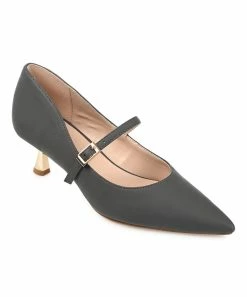 Journee Collection | Charcoal Manza Kitten Heel Pump - Women