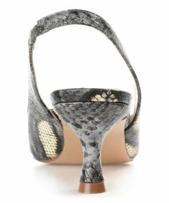 Journee Collection | Gray Snake-Embossed Mikoa Slingback - Women -High heel Store zu111132445 alt 1 tm1673469256