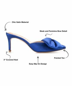 Journee Collection | Blue Tiarra Bow-Accent Pump - Women -High heel Store zu111132500 alt 1 tm1669847892
