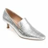 Journee Collection | Silvertone Textured Celina Pump - Women -High heel Store zu111132799 main tm1673469256