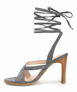 Journee Collection | Gray Tie-Closure Adalee Sandal - Women -High heel Store zu111140644 alt 2 tm1673469256