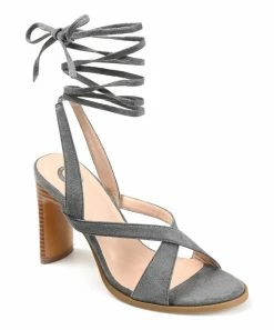 Journee Collection | Gray Tie-Closure Adalee Sandal - Women