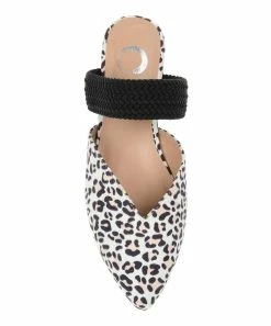 Journee Collection | Black & White Leopard Roxeene Mule - Women -High heel Store zu111140647 alt 3 tm1669922456