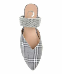Journee Collection | Gray Plaid Roxeene Mule - Women 11 Journee Collection | Gray Plaid Roxeene Mule - Women -High heel Store zu111140652 alt 4 tm1669922456