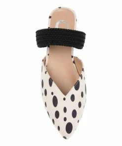 Journee Collection | Black & White Dot Roxeene Mule - Women -High heel Store zu111140686 alt 3 tm1669922456
