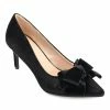 Journee Collection | Black Crystol Bow-Accent Pump - Women -High heel Store zu111140737 main tm1669847892