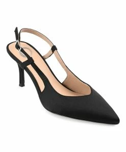 Journee Collection | Black Knightly Slingback Pump - Women