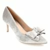 Journee Collection | Gray Crystol Bow-Accent Pump - Women -High heel Store zu111140753 main tm1669847892