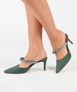 Journee Collection | Brown Rhinestone-Strap Pointed-Toe Lunna Pump - Women -High heel Store zu111140758 alt 4 tm1673469256