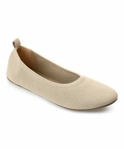 Journee Collection | Taupe Jersie Knit Flat - Women