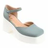 Journee Collection | Blue Square-Toe Platform Lizza Pump - Women -High heel Store zu111140785 main tm1673469256