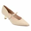Journee Collection | Beige Manza Kitten Heel Pump - Women 1 Journee Collection | Beige Manza Kitten Heel Pump - Women -High heel Store zu111140792 main tm1669847892