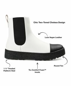 Journee Collection | White Jenie Chelsea Boot - Women -High heel Store zu111140799 alt 4 tm1669847892