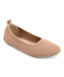 Journee Collection | Tan Jersie Knit Flat - Women