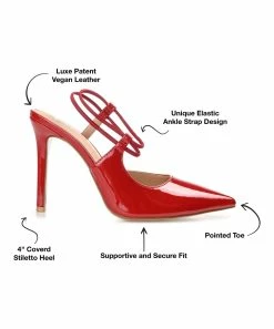 Journee Collection | Red Pointed-Toe Gracelle Pump - Women -High heel Store zu111140825 alt 2 tm1673469256