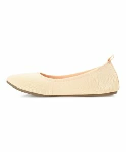 Journee Collection | Cream Jersie Knit Flat - Women -High heel Store zu111140869 alt 3 tm1669848033