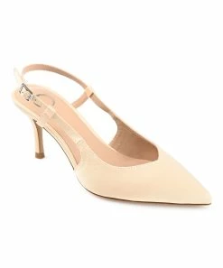 Journee Collection | White Knightly Slingback Pump - Women