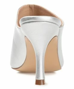 Journee Collection | Silvertone Shiyza Mule Pump - Women -High heel Store zu111140952 alt 3 tm1673469973
