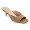 Journee Collection | Taupe Larna Kitten Heel Open-Toe Pump - Women