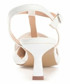 Journee Collection | White Jazlynn Kitten Heel T-Strap Pump - Women -High heel Store zu111141726 alt 3 tm1669848033