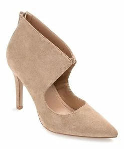 Journee Collection | Taupe Junniper Keyhole Pump - Women