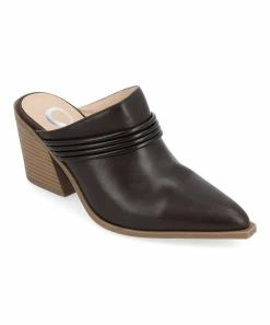 Journee Collection | Chocolate Pointed-Toe Jinny Mule - Women