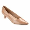 Journee Collection | Brown Glossy Celica Kitten Heel Pump - Women -High heel Store zu111141740 main tm1669848033
