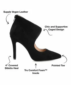 Journee Collection | Black Junniper Keyhole Pump - Women -High heel Store zu111141773 alt 4 tm1669848033