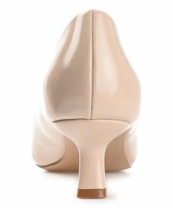 Journee Collection | Beige Glossy Celica Kitten Heel Pump - Women -High heel Store zu111141786 alt 4 tm1669848033
