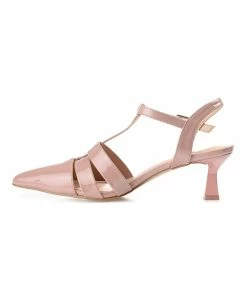 Journee Collection | Blush Jazlynn Kitten Heel T-Strap Pump - Women -High heel Store zu111141787 alt 2 tm1669848033