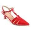 Journee Collection | Red Jazlynn Kitten Heel T-Strap Pump - Women -High heel Store zu111141816 main tm1669848033