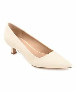 Journee Collection | Beige Celica Kitten Heel Pump - Women