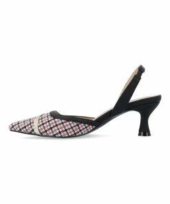 Journee Collection | Black & Red Houndstooth Nellia Kitten Heel Pump - Women -High heel Store zu111141844 alt 2 tm1669848033