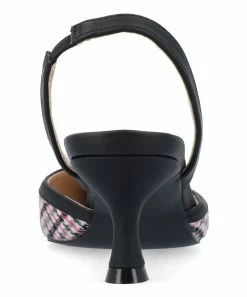 Journee Collection | Black & Red Houndstooth Nellia Kitten Heel Pump - Women -High heel Store zu111141844 alt 3 tm1669848033