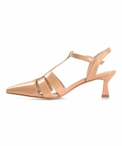 Journee Collection | Tan Jazlynn Kitten Heel T-Strap Pump - Women -High heel Store zu111141871 alt 3 tm1669848325