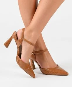 Journee Collection | Blue Snake-Embossed Nixey Pump - Women -High heel Store zu111141878 alt 3 tm1669848325